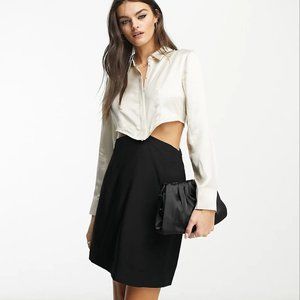 & Other Stories Black and Cream Mini Dress